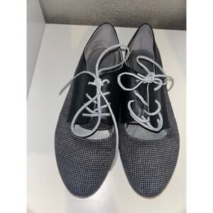 Shoes of Prey Preppy Academia Professional Business Houndstooth Peephole Loafers